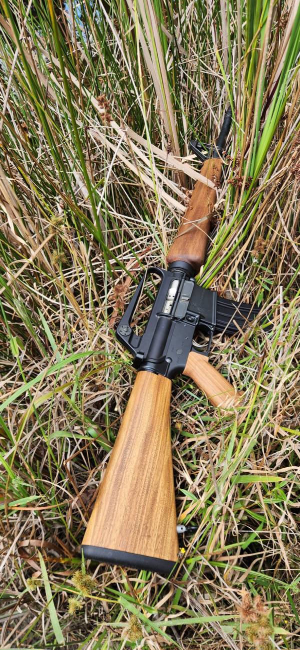 A1 Rifle Mahogany Furniture Set AR-15 Wood